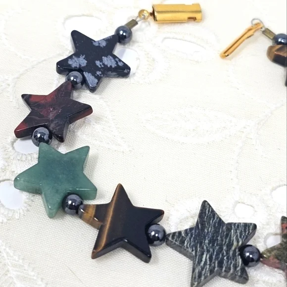 Vtg Gemstone Star Bracelet - Picture 5 of 6